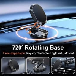 image-Magnetic Phone Holder For Car, Dashboard Car Phone Holder Mount Magnetic Stainless Steel Car Phone Holder - Dashboard Mount, Water-resistant, Rotatable