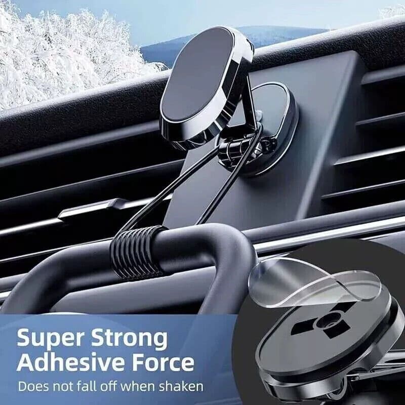 image-Magnetic Phone Holder For Car, Dashboard Car Phone Holder Mount Magnetic Stainless Steel Car Phone Holder - Dashboard Mount, Water-resistant, Rotatable