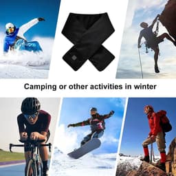 image-USB Women Men Heating Scarf Temperature Scarf 3 Gears Adjustable USB Charging Heat Control Neck Warmer For Cycling Camping USB Heated Scarf - Temperature Adjustable Heating Scarf