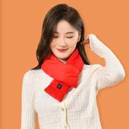 image-USB Women Men Heating Scarf Temperature Scarf 3 Gears Adjustable USB Charging Heat Control Neck Warmer For Cycling Camping USB Heated Scarf - Temperature Adjustable Heating Scarf