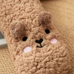 image-Cartoon Floor Winter Thick Polyester Fleece Fluffy Microfiber Women Fuzzy Socks Funny Fuzzy Dog Slipper Socks For Women Cute Fluffy Thick Warm Winter Socks Microfiber Soft Home Socks Christmas Gift