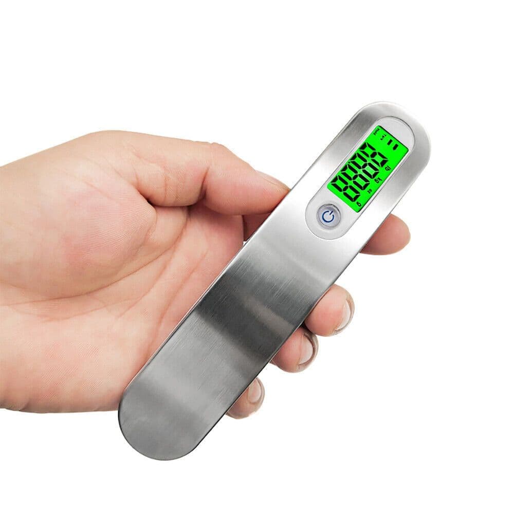 image-Portable LCD Digital Luggage Weight Scales Hanging Suitcase Baggage Travel Scale With Belt For Electronic Weight Tool 50kg 110lb