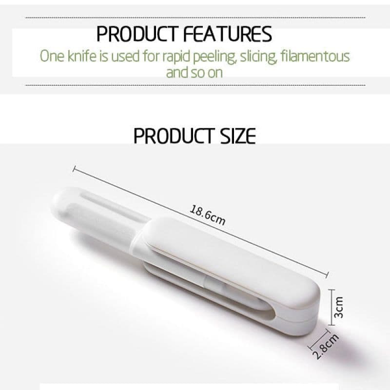 image-3 In 1 Multifunctional Rotary Paring Knife 360 Rotating Stainless Steel Peeler And Grater Kitchen Gadgets Multifunctional Paring Knife Stainless Steel Paring Knife For Peeling Shredding