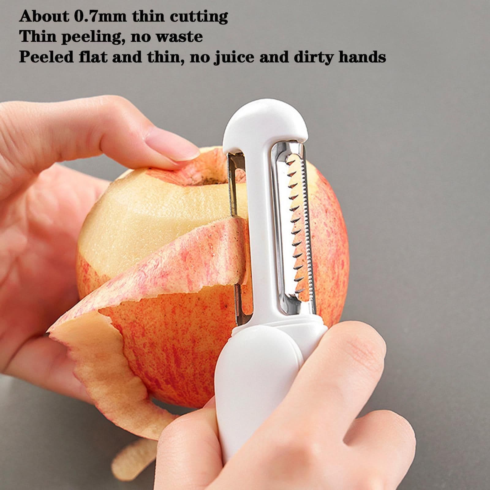 image-3 In 1 Multifunctional Rotary Paring Knife 360 Rotating Stainless Steel Peeler And Grater Kitchen Gadgets Multifunctional Paring Knife Stainless Steel Paring Knife For Peeling Shredding