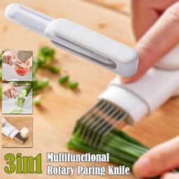 image-3 In 1 Multifunctional Rotary Paring Knife 360 Rotating Stainless Steel Peeler And Grater Kitchen Gadgets Multifunctional Paring Knife Stainless Steel Paring Knife For Peeling Shredding