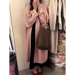 image-Khaki Knitted Cardigan Sweater, Womens Coat, Long Cardigan, Wool Coat, Cozy Style Loose, Plus Size Maxi Coat, Office Outfits, Fall Clothing