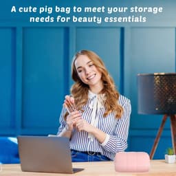 image-Plush Makeup Bag Checkered Cosmetic Bag Cosmetic Travel Bag Large Zipper Travel Toiletry Bag Portable Multi Functional Capacity Bag Cute Makeup Brushes Storage Bag For Women