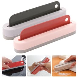 image-Multi-function Glass Wiper Scraper With Water For Cleaning Bathroom Shower Mirror Glass Kitchen Countertop Sink Car Window Wiper Flexible Universal Water Glass Window Clean Accessories