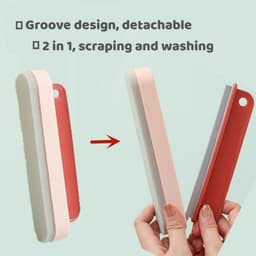 image-Multi-function Glass Wiper Scraper With Water For Cleaning Bathroom Shower Mirror Glass Kitchen Countertop Sink Car Window Wiper Flexible Universal Water Glass Window Clean Accessories