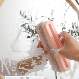 image-Multi-function Glass Wiper Scraper With Water For Cleaning Bathroom Shower Mirror Glass Kitchen Countertop Sink Car Window Wiper Flexible Universal Water Glass Window Clean Accessories