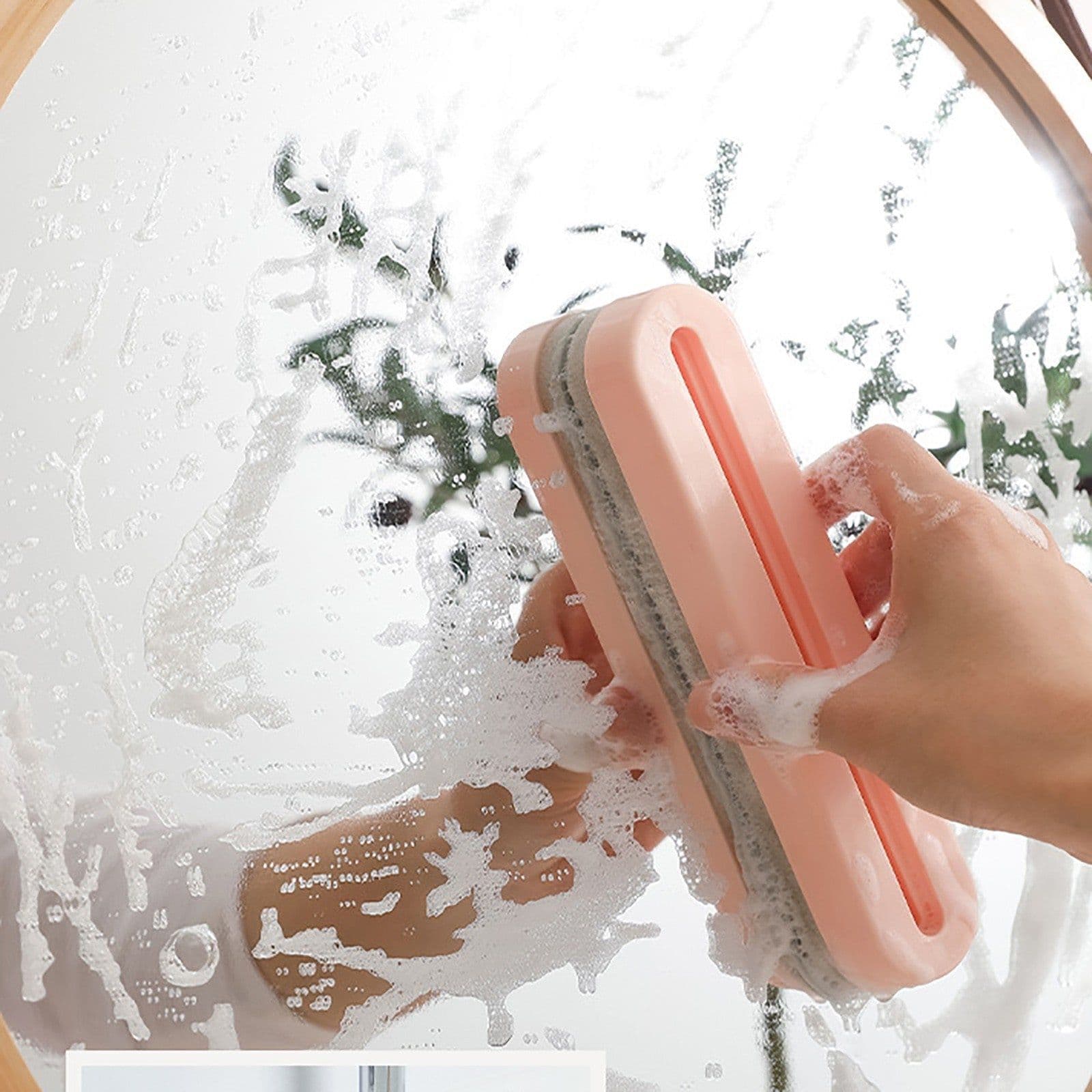 image-Multi-function Glass Wiper Scraper With Water For Cleaning Bathroom Shower Mirror Glass Kitchen Countertop Sink Car Window Wiper Flexible Universal Water Glass Window Clean Accessories