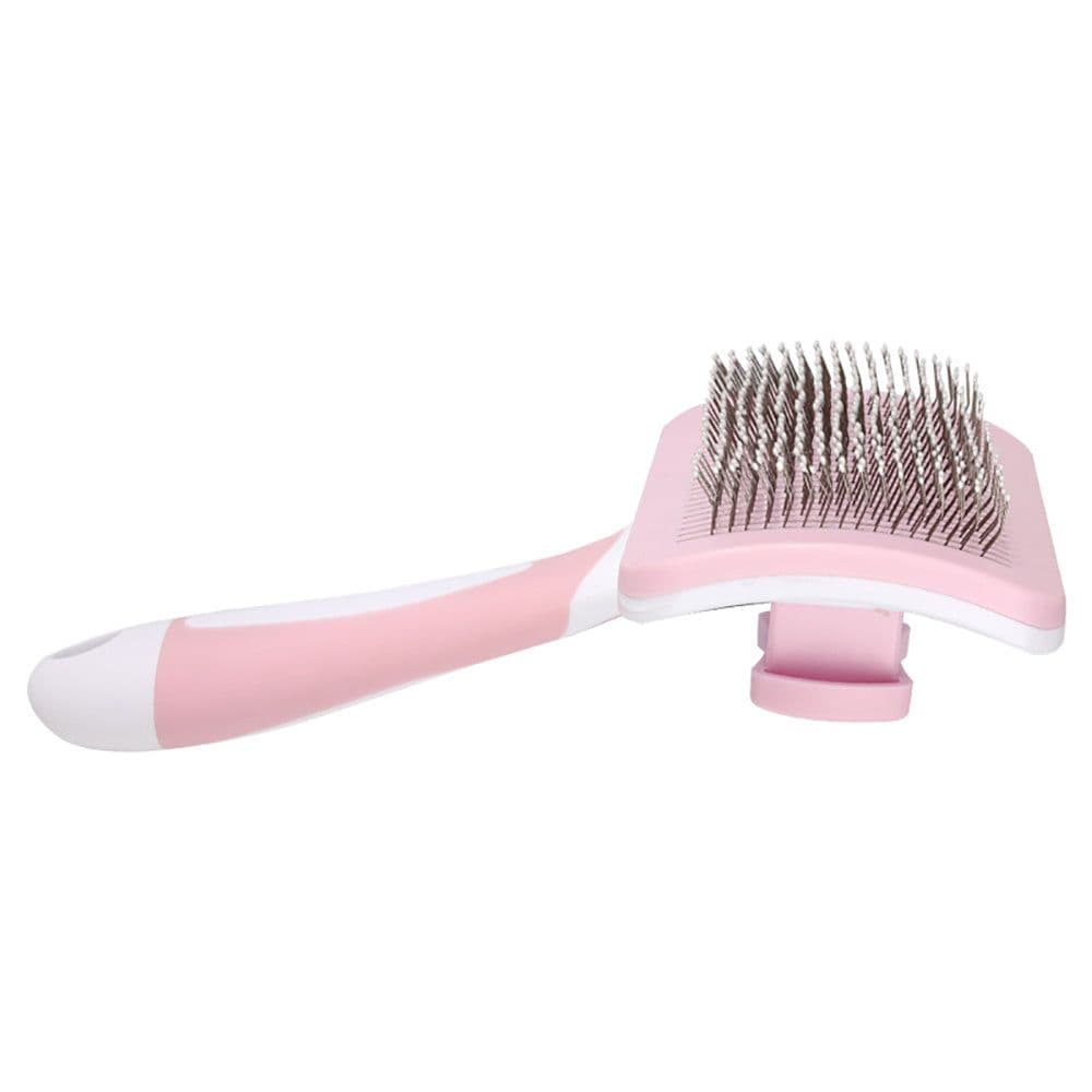 image-Self Cleaning Slicker Brush For Dogs, Cats Pets-One Click Cleaning Function-Gentle Effective Cat, Pet Dog Hair Remover-Dog Grooming Accessories For Small, Medium Large Dogs