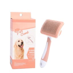 image-Self Cleaning Slicker Brush For Dogs, Cats Pets-One Click Cleaning Function-Gentle Effective Cat, Pet Dog Hair Remover-Dog Grooming Accessories For Small, Medium Large Dogs