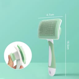 image-Self Cleaning Slicker Brush For Dogs, Cats Pets-One Click Cleaning Function-Gentle Effective Cat, Pet Dog Hair Remover-Dog Grooming Accessories For Small, Medium Large Dogs