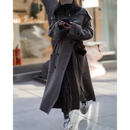 image-High-end Thickened Long Heavy-duty Windbreaker Sweater Jacket With Loose Design And Lazy Style Knitted Cardigan For Women In Autumn And Winter
