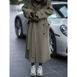 image-High-end Thickened Long Heavy-duty Windbreaker Sweater Jacket With Loose Design And Lazy Style Knitted Cardigan For Women In Autumn And Winter