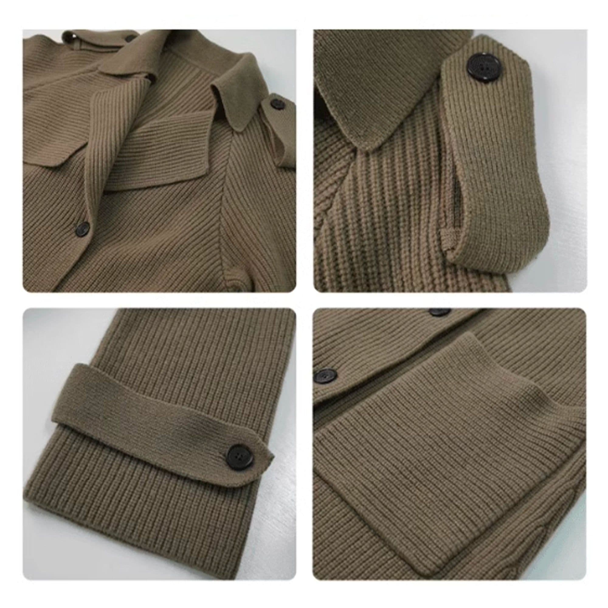 image-High-end Thickened Long Heavy-duty Windbreaker Sweater Jacket With Loose Design And Lazy Style Knitted Cardigan For Women In Autumn And Winter