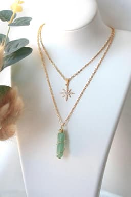 image-Double-ended Natural Crystals | 18K Hand Wired Necklaces