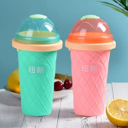 image-Silicone Pinch Cup - Blue 500ml Smoothie
