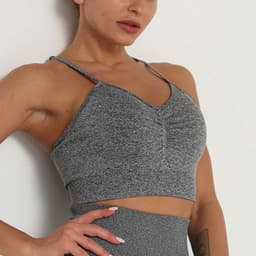 image-Nesha Sky Blue Sports Bra - XL, Quick-Drying Yoga Vest