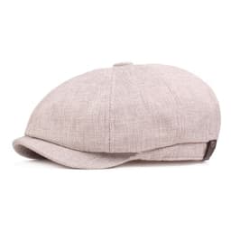 image-Cotton Linen Beret - Light Grey M (56-58cm)