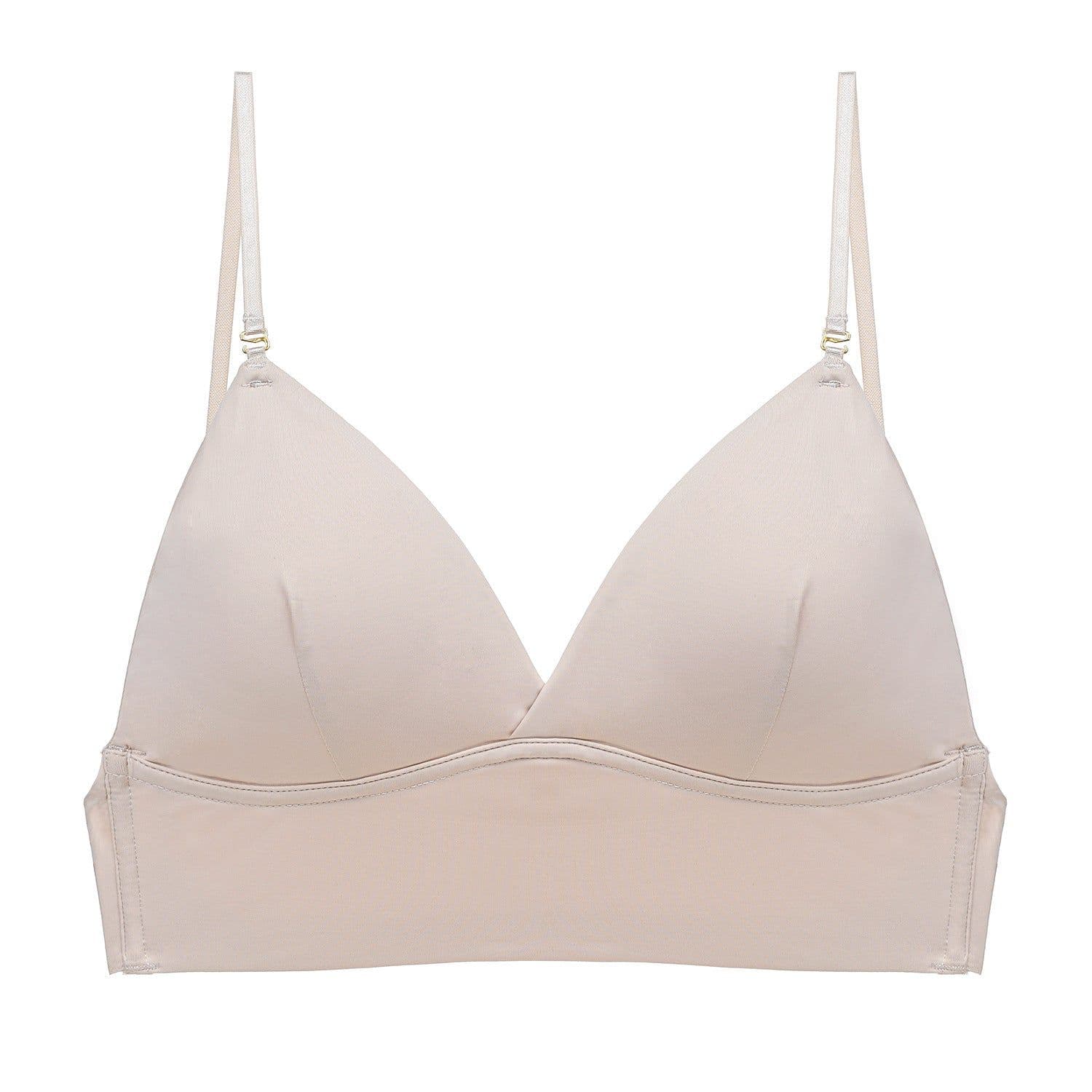 image-Three ways to wear sexy glossy large halter dress halter neck strapless bra with beautiful back French no steel ring bra on behalf of