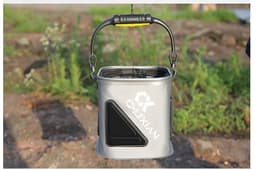 image-Fishing bucket with rope eva thickened fish bucket folding fish live fish box small fishing barrel fishing gear