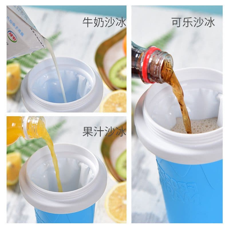 image-Silicone Pinch Cup - Blue 500ml Smoothie