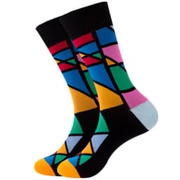 image-Men's Geometric Fruit Socks, Unisex Mid-Tube, Cotton 70%
