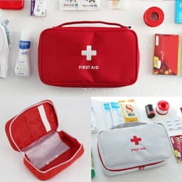 image-Empty Large First Aid Kit Medicines Outdoor Camping Survival Handbag Emergency Kits Travel Medical Bag Portable Storage Bag Red