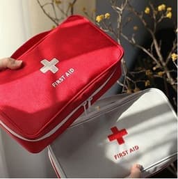 image-Empty Large First Aid Kit Medicines Outdoor Camping Survival Handbag Emergency Kits Travel Medical Bag Portable Storage Bag Red