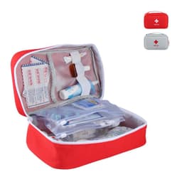 image-Empty Large First Aid Kit Medicines Outdoor Camping Survival Handbag Emergency Kits Travel Medical Bag Portable Storage Bag Red