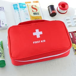 image-Empty Large First Aid Kit Medicines Outdoor Camping Survival Handbag Emergency Kits Travel Medical Bag Portable Storage Bag Red