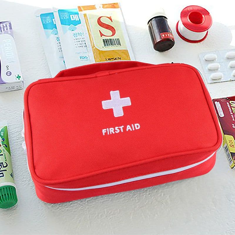 image-Empty Large First Aid Kit Medicines Outdoor Camping Survival Handbag Emergency Kits Travel Medical Bag Portable Storage Bag Red