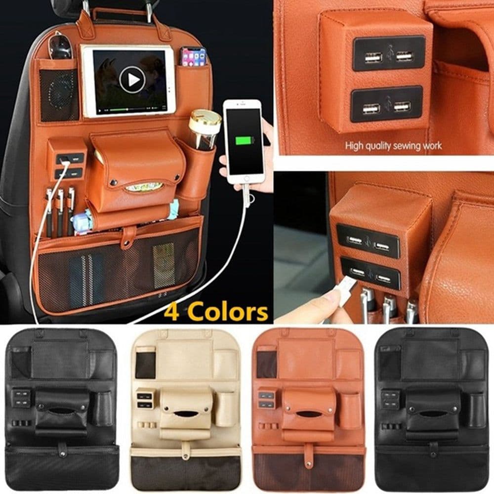 image-Car backrest storage bag seat multifunctional storage seat