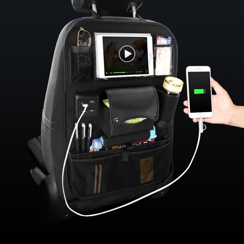 image-Car backrest storage bag seat multifunctional storage seat