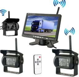 image-Forklift Truck Harvester 7 Inch Car Wireless Reversing Video Display Camera