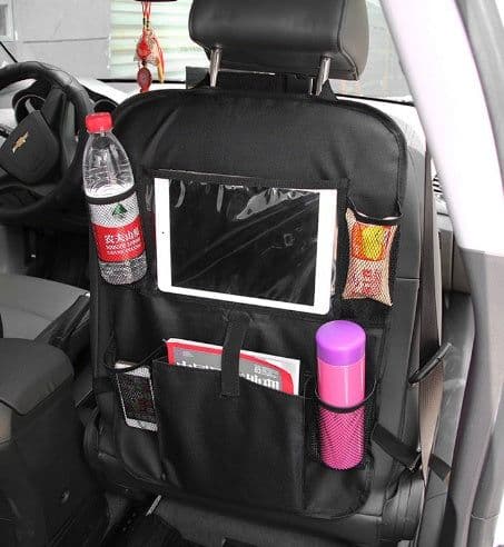 image-Compatible with Apple, Car storage bag car seat back pocket bag car with IPAD bag 600D Oxford cloth