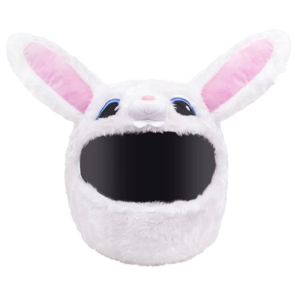 image-Helmet Protection Headgear Full Helmet Cartoon Plush Panda Frog Puppy Unveiled Helmet Sports Car