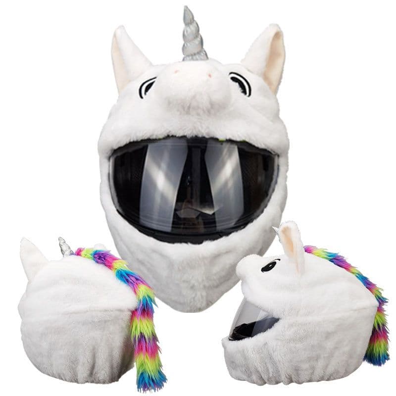 image-Helmet Protection Headgear Full Helmet Cartoon Plush Panda Frog Puppy Unveiled Helmet Sports Car
