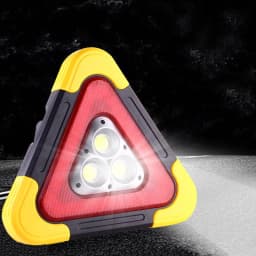 image-Compatible with Apple, Car Tripod Warning Sign Car Triangle Sign Auto Luminous Car Tripod Parking Reflective Solar Light
