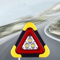 image-Compatible with Apple, Car Tripod Warning Sign Car Triangle Sign Auto Luminous Car Tripod Parking Reflective Solar Light