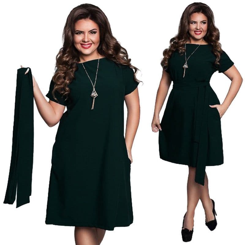 image-Plus size dress for women big size ladies clothing