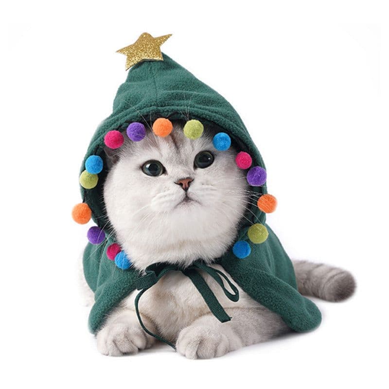 image-Cute Dog Cat Costume Christmas Cloak Halloween Disguise Cat