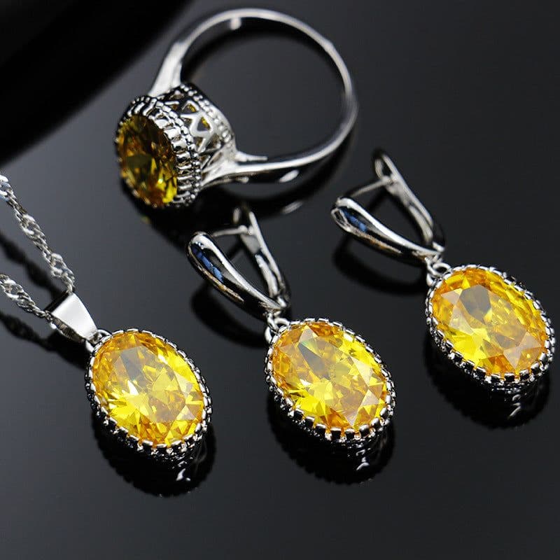 image-Bride Wedding Party Dinner Jewellery Set Hair Claw Diamond Jewellery