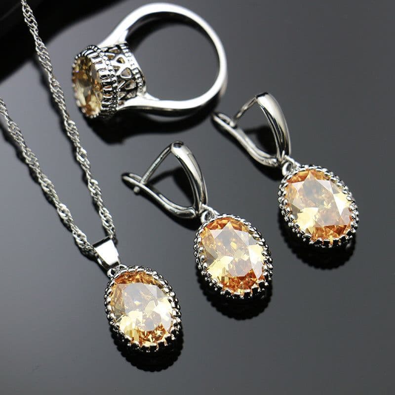 image-Bride Wedding Party Dinner Jewellery Set Hair Claw Diamond Jewellery