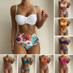 image-Women's Floral Print Spaghetti Strap Bikini Bathing Suit 2 Piece Swimsuits