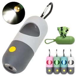 image-Led Light Pet Waste Bag Dispenser For Dogs Cats Dog Poop Scooper Bags Waste Bags Holder Dispensers Pet Clean Accessories