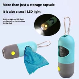 image-Led Light Pet Waste Bag Dispenser For Dogs Cats Dog Poop Scooper Bags Waste Bags Holder Dispensers Pet Clean Accessories