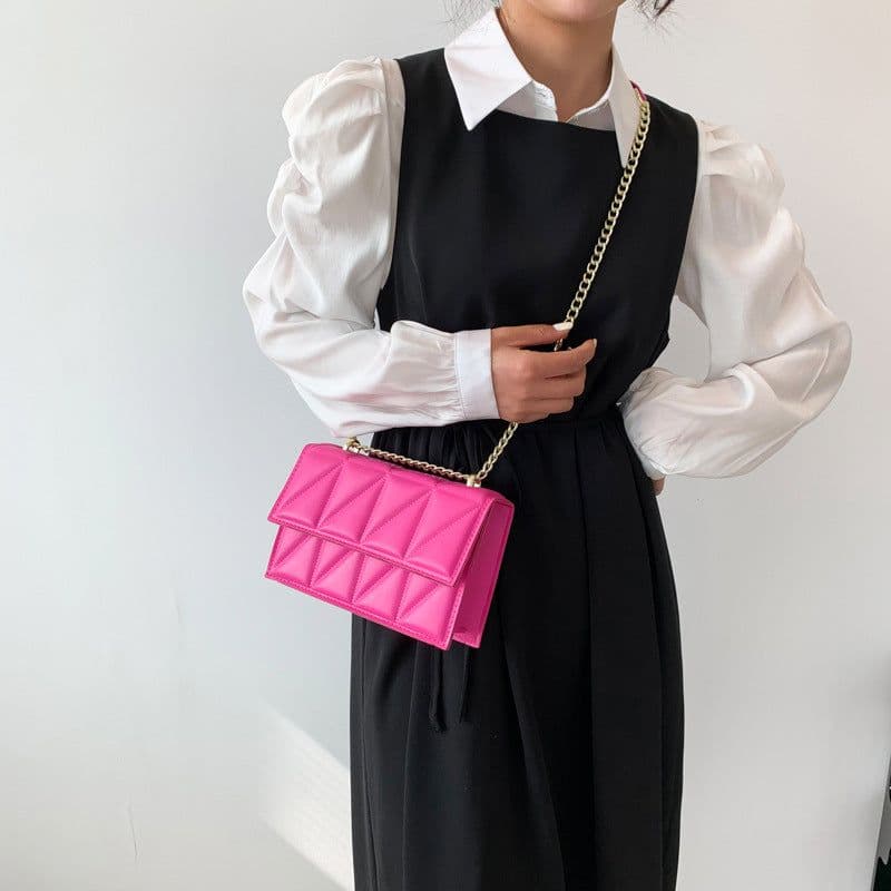 image-Small Square Bags Fashion Chain Crossbody Shoulder Bag
